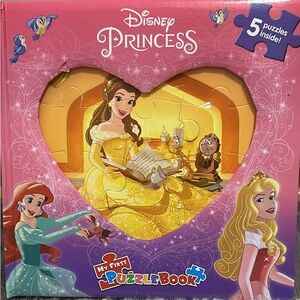 Disney Princess Puzzle Book - Pink and Yellow